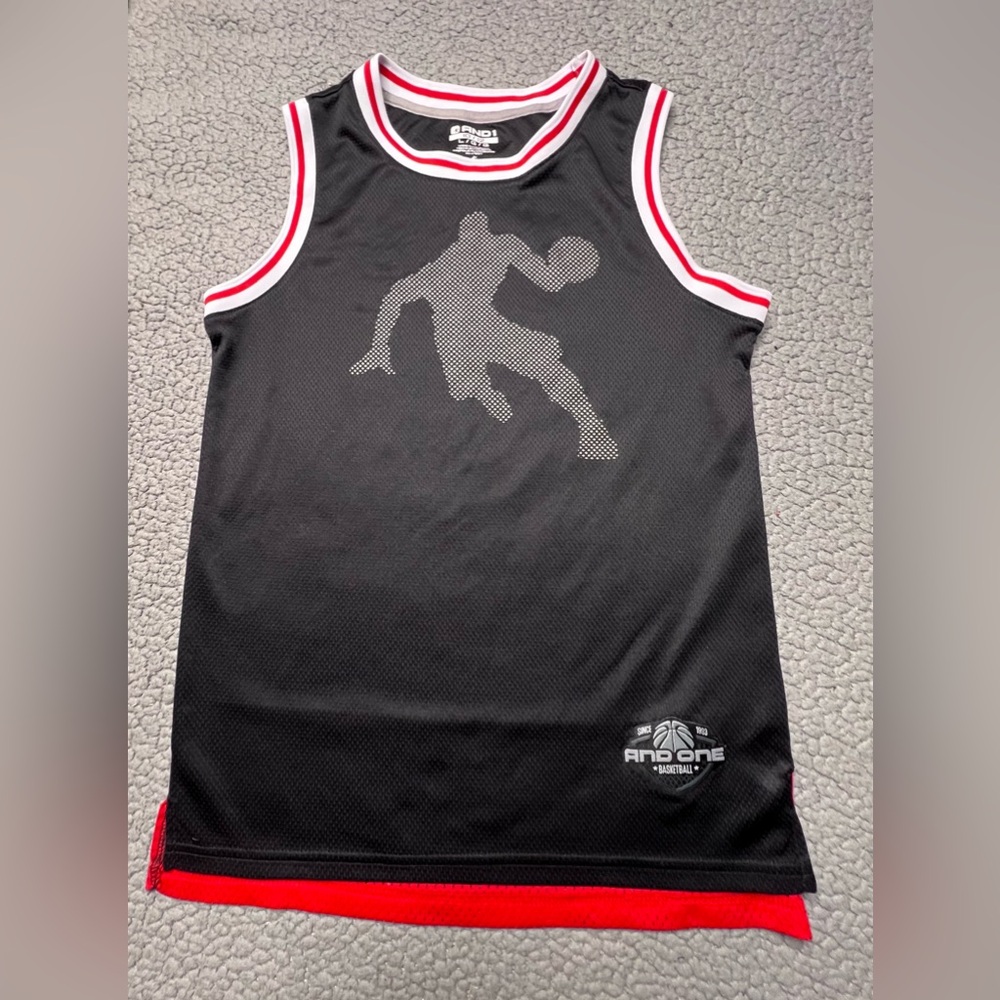 And 1 Polyester Mesh Basketball Jersey Big Boys Size Large 10/12 - Picture 2 of 10